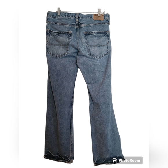 Hollister Straight Leg Blue Denim 5 pocket Jeans Button Fly 31 x 32 - Picture 3 of 9
